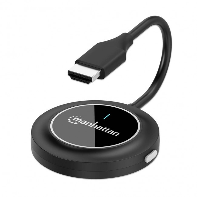 Manhattan 1080p Wireless HDMI Display Adapter with HDMI Transmitter, Dongle Wirelessly Displays a Video Signal from an HDMI Device on an HDMI TV or Projector, Requires Receiver from 208420 Wireless HDMI Presentation Kit, Black Manhattan 1080p Wireless HDMI Display Adapter with HDMI Transmitter, Dongle Wirelessly Displays a Video Signal from an HDMI Device on an HDMI TV or Projector, Requires Receiver from 208420 Wireless HDMI Presentation Kit, Black