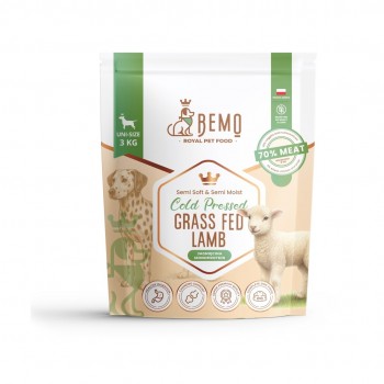 BEMO Cold Pressed Grass Fed Lamb - dry dog food - 3kg