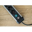 Power strip with switch Silver-Black Power strip with switch Silver-Black