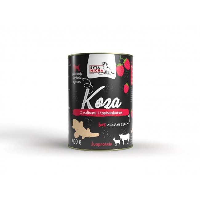 SYTA MICHA Goat with raspberries and Jerusalem artichoke - wet dog food - 400g