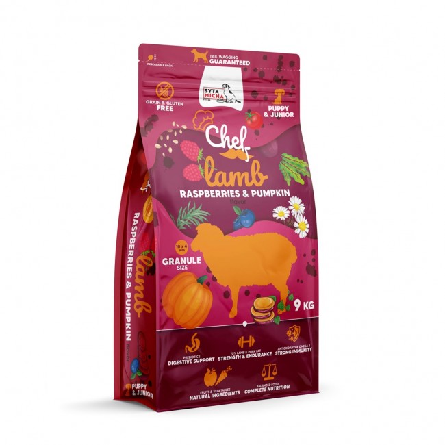 SYTA MICHA Chef Puppy Lamb, raspberries and pumpkin - dry dog food - 9kg