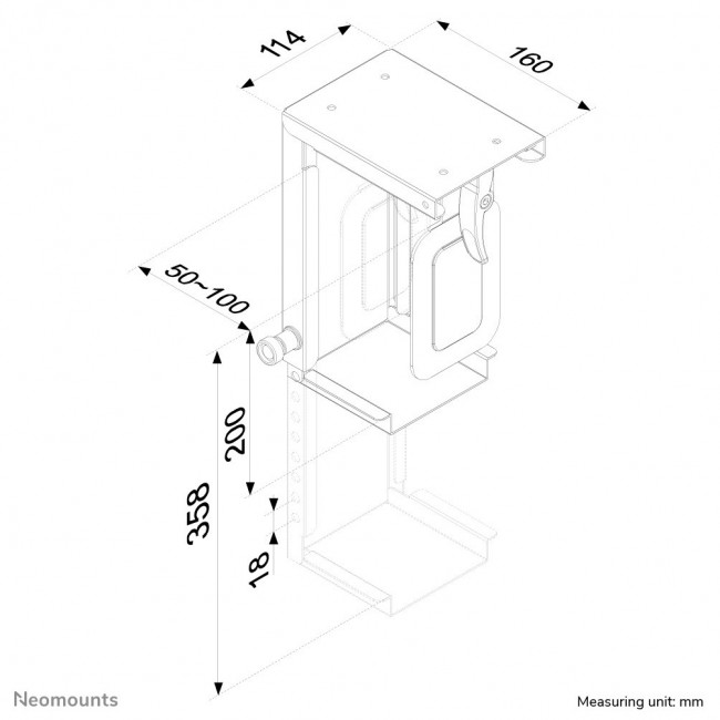 Neomounts CPU-D075BLACK CPU holder - max 10 kg - universal Neomounts CPU-D075BLACK CPU holder - max 10 kg - universal