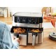 Tefal Dual Easy Fry & Grill EY905D Double 8.3 L Stand-alone 2700 W Hot air fryer Stainless steel
