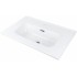 Ceramic recessed washbasin with space for a tap - 60 cm