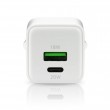Charger 1 x USB, 1 x USB-C Quick Charge 3.0 20W white