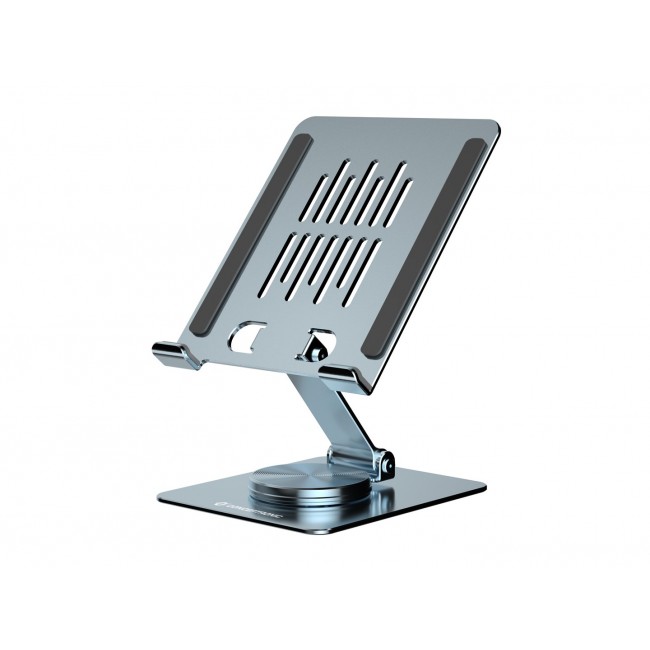 Conceptronic THANA09G Foldable Swivel Tablet Stand, 360 Rotating Base, Adjustable Height