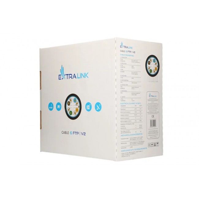 Extralink Twisted pair CAT6 FTP (F/UTP) V2 Outdoor 305M Extralink Twisted pair CAT6 FTP (F/UTP) V2 Outdoor 305M
