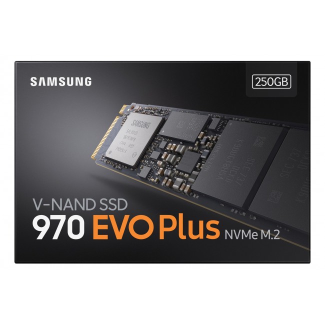 Samsung 970 EVO Plus 250 GB M.2 PCI Express 3.0 NVMe V-NAND MLC Samsung 970 EVO Plus 250 GB M.2 PCI Express 3.0 NVMe V-NAND MLC