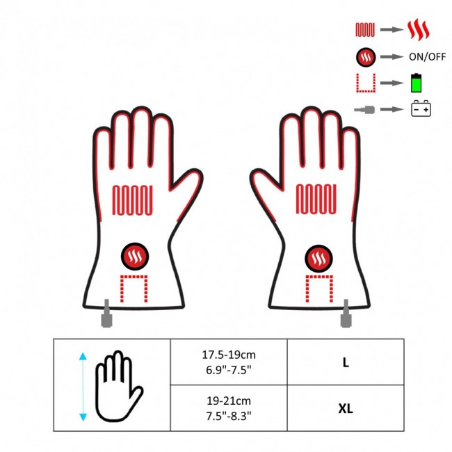 GLOVII HEATED MOTORCYCLE GLOVES XL, GDBXL GLOVII HEATED MOTORCYCLE GLOVES XL, GDBXL