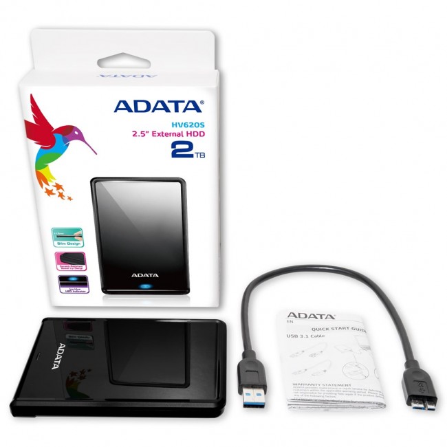 ADATA AHV620S-2TU31-CBK external hard drive 2000 GB Black ADATA AHV620S-2TU31-CBK external hard drive 2000 GB Black