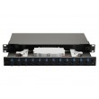 Equip 12-Port Fiber Optic Splice Box, SC Duplex, OS2, 1U, Equipped, Black