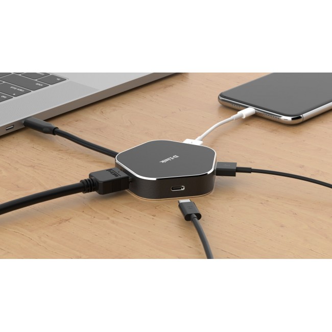 D-Link DUB-M420 laptop dock/port replicator Wired Thunderbolt 3 Aluminium, Black