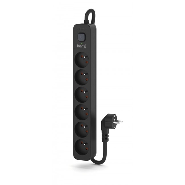 KERG power strip with circuit breaker-6 sockets 16A 3m KERG power strip with circuit breaker-6 sockets 16A 3m