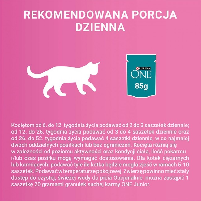 PURINA One Junior Salmon with carrot - wet cat food - 85g PURINA One Junior Salmon with carrot - wet cat food - 85g