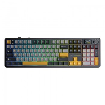 F108 Pro Gray+Orange+Deep Gray Reaper Switch RGB Keyboard by AULA