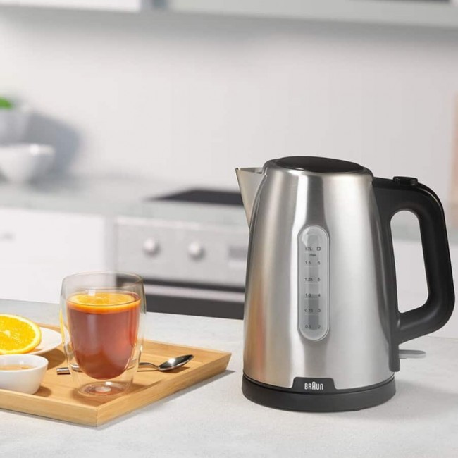 Braun PurShine WK102AI-WK1500BK electric kettle 1.7 L 2200 W Black, Stainless steel Braun PurShine WK102AI-WK1500BK electric kettle 1.7 L 2200 W Black, Stainless steel