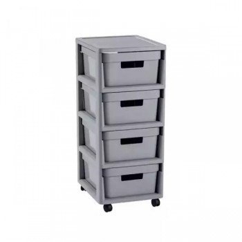 Curver Infinity 4 x 10l avec 4 tiroirs de Coffre des tiroirs de Stockage Chariot