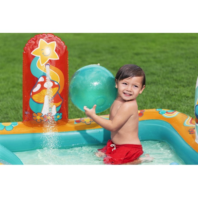 Bestway Retro Groove Kids Inflatable Play Center and Pool 1.93 m x 1.52 m x 74 cm