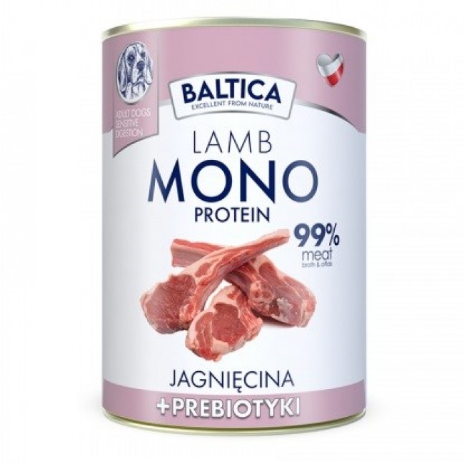 BALTICA Nutraceutic Monoprotein Lamb with prebiotics - wet dog food - 400g
