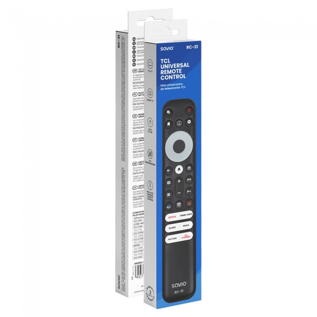 SAVIO RC-31 Universal/replacement remote control for TCL TV SMART TV