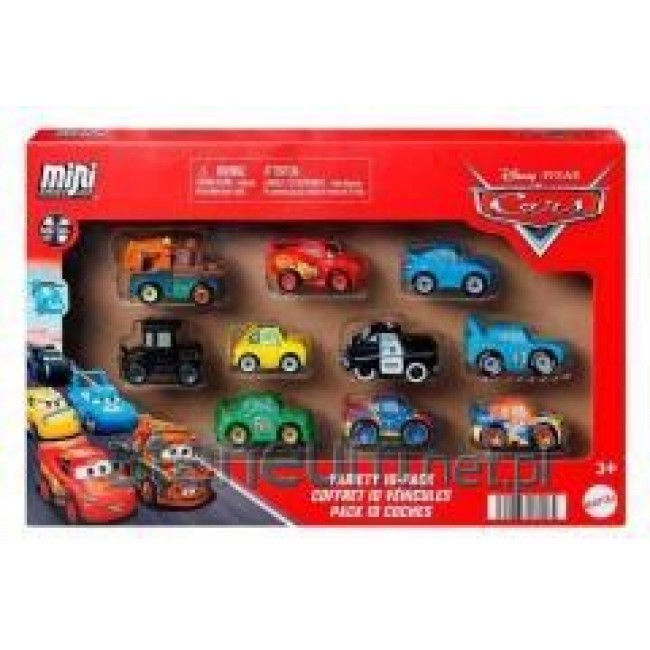 Disney Pixar Cars Disney and Pixar Cars Mini Racers 10-Pack, Set of 10 Toy Vehicles from the Movie (Styles May Vary)