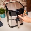 Tefal Easy Fry & Grill EY505D Single 4.2 L Stand-alone 1550 W Hot air fryer Stainless steel Tefal Easy Fry & Grill EY505D Single 4.2 L Stand-alone 1550 W Hot air fryer Stainless steel
