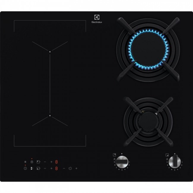 Induction-gas hob ELECTROLUX KDI641723K 800 Mixed 60 cm Black