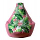 Sako bag pouffe Pear print pink-flaming XL 130 x 90 cm