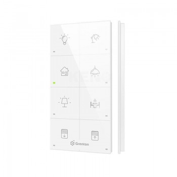 GRENTON TOUCH PANEL GRENTON / 8 TOUCH AREAS / TF-BUS / WHITE GLASS FRONT