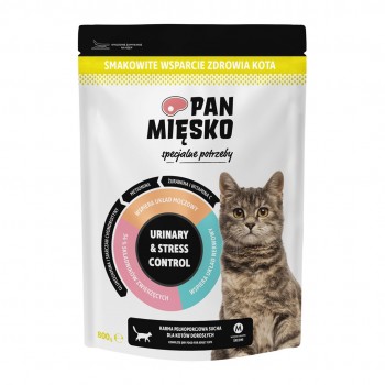 PAN MIĘSKO Urinary & Stress Control Turkey - dry cat food - 800g