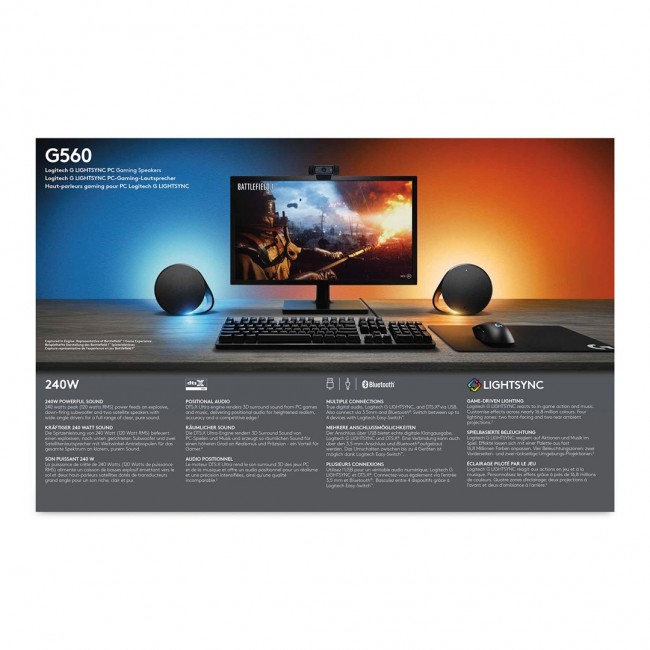 Logitech G G560 LIGHTSYNC PC Gaming Speakers Logitech G G560 LIGHTSYNC PC Gaming Speakers