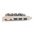 Digitus PCIe card 2x USB-C + 3x USB A