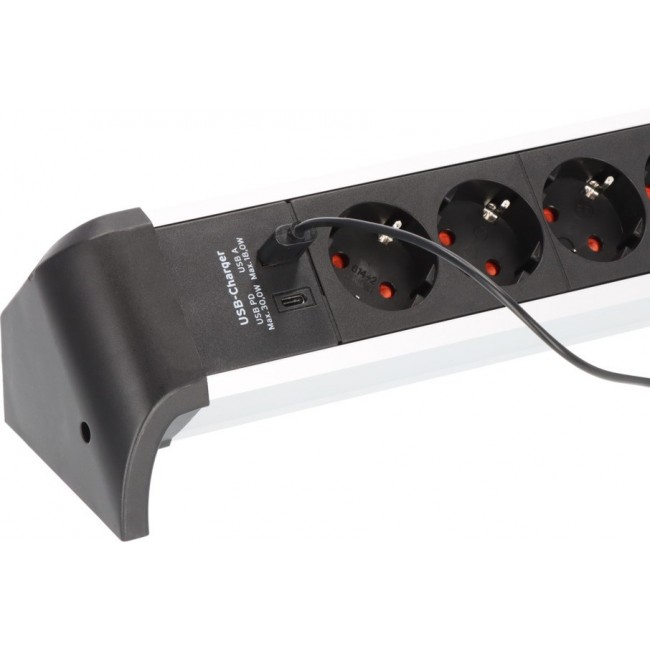Brennenstuhl 1391040420 power extension 1.8 m 4 AC outlet(s) Indoor Black, Silver