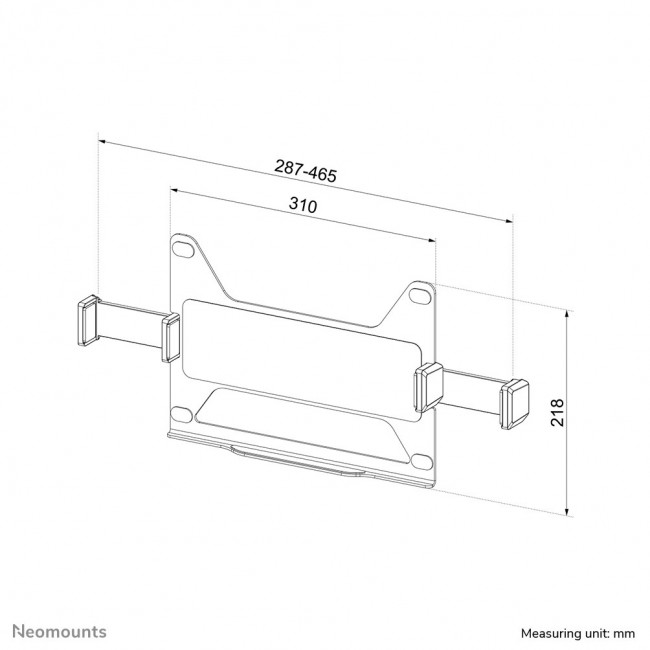 Neomounts ADS20-425BL1 Laptop holder 11.6-17.3