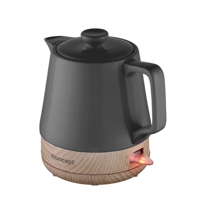 Concept RK0062 electric kettle 1 L 1200 W Anthracite, Wood