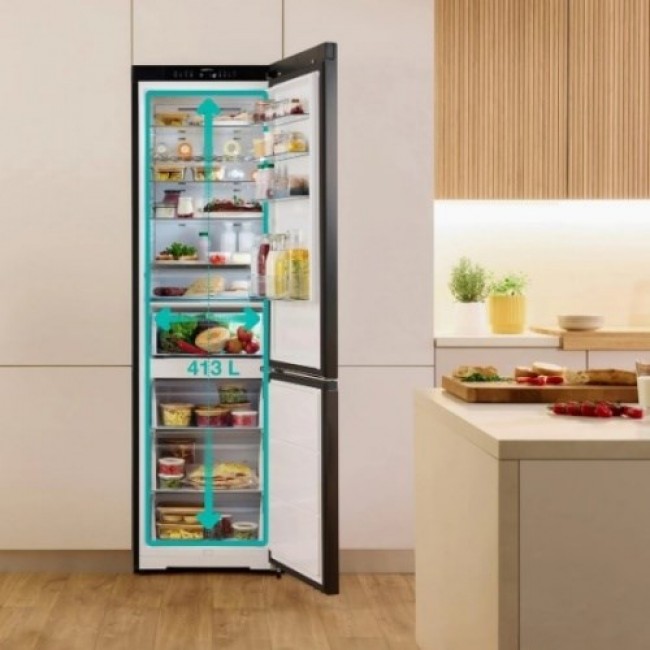 Gorenje NRB620E61BX4WFE Freestanding fridge freezer 413 L Black