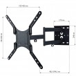 Techly 23-55 Universal LCD TV Wall Mount Bracket Black Techly 23-55 Universal LCD TV Wall Mount Bracket Black