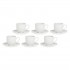 LA PORCELLANA BIANCA VILLADEIFIORI Set of 6 coffee cups with saucer 85 ml