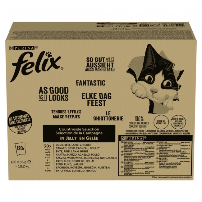 PURINA Felix Countryside Selection - wet cat food - 120x85g PURINA Felix Countryside Selection - wet cat food - 120x85g