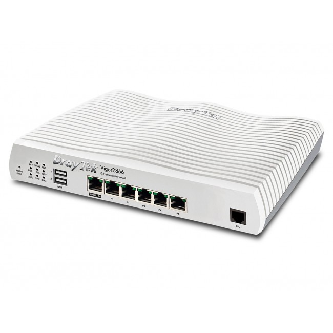 DrayTek Vigor 2866: Gfast Modem-Firewall wired router Gigabit Ethernet Grey