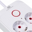 Maclean power strip, 6 socket extension + 4xUSB, 110-240V AC 50/60Hz, 2.1A max 2500W, 1.5 m, white, MCE389 W Maclean power strip, 6 socket extension + 4xUSB, 110-240V AC 50/60Hz, 2.1A max 2500W, 1.5 m, white, MCE389 W