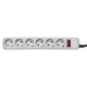 Gembird SPG6-B-10C Surge protector, 6 Schuko sockets, 3m, grey