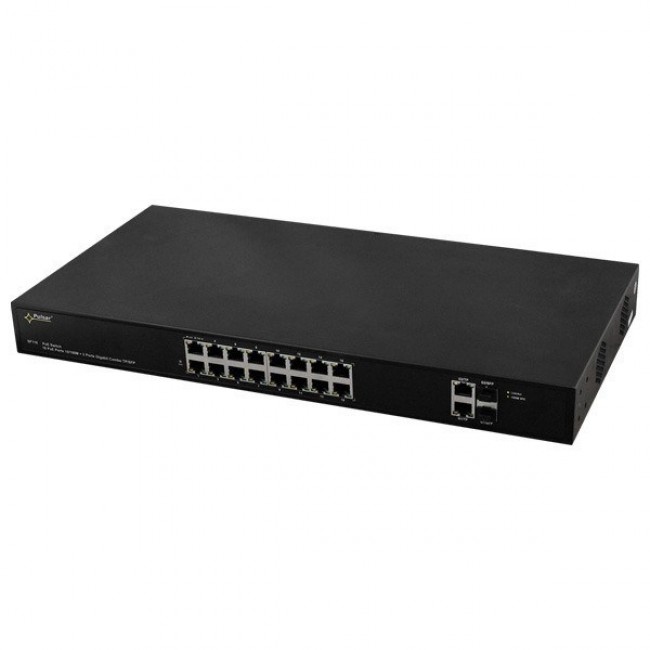PULSAR SF116 network switch Managed Fast Ethernet (10/100) Power over Ethernet (PoE) 1U Black