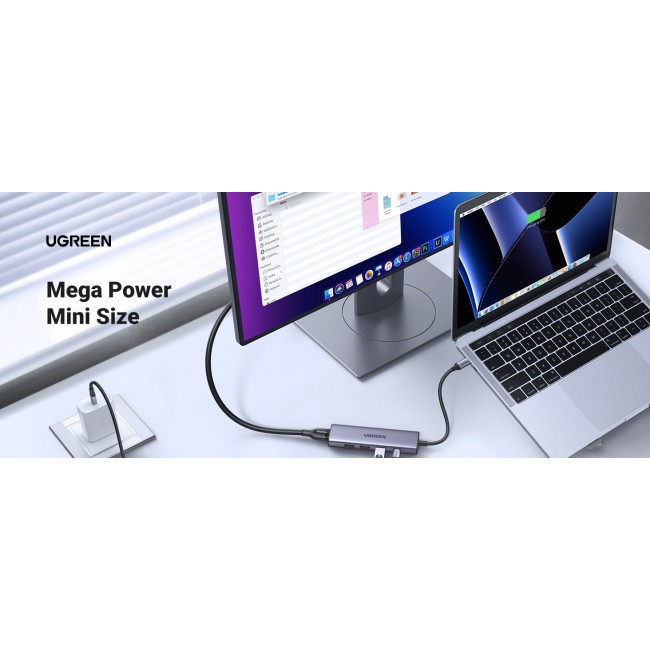 Ugreen 20956A interface hub USB Type-C 5000 Mbit/s Silver