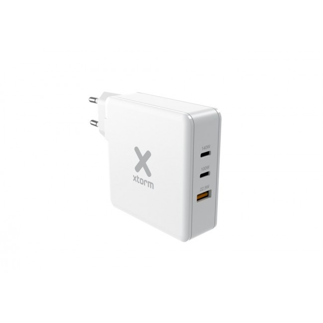 Xtorm 3-port USB charger 140W USB-C PD3.1 EPR GaN, white (USB-C PD EPR 140W, USB-C PD100W, USB-A QC 3.0)