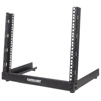 Intellinet Network Rack, Open Frame (Desktop), 12U, Usable Width 465mm, Black, Flatpack, 19