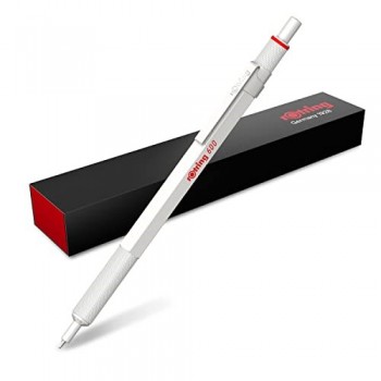 ROTRING Kugelschreiber 600 Metallic-Perlwei M schwarz Geschenkbox