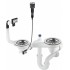 Siphon for 1.5- and 2-bowl granite sink - Space-Saver