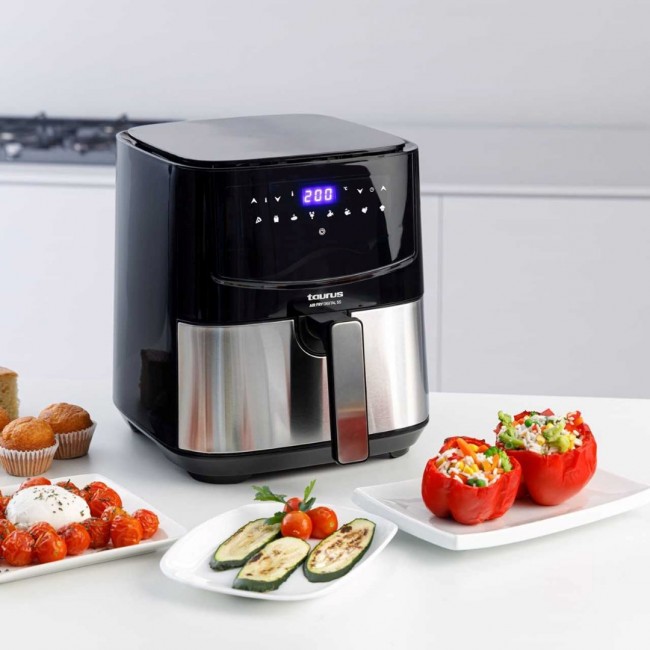 Taurus AF1450XD Single 5 L Stand-alone 1450 W Hot air fryer Black, Stainless steel Taurus AF1450XD Single 5 L Stand-alone 1450 W Hot air fryer Black, Stainless steel