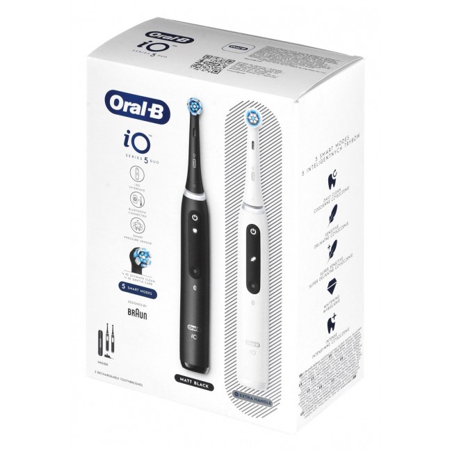 Braun Oral-B iO5 Duo Matt Black/Quite White electric toothbrush